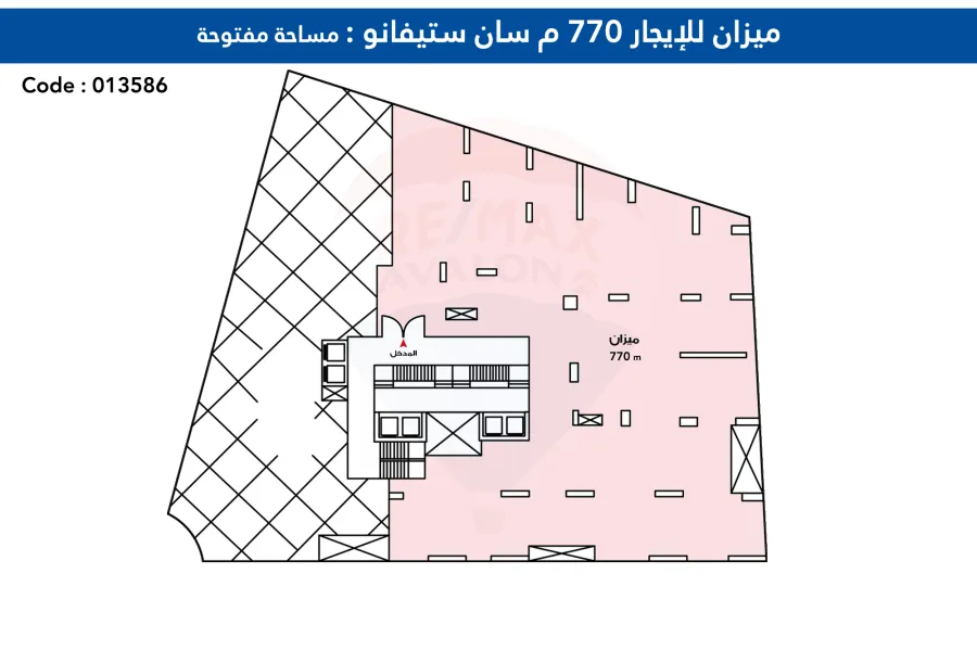 ميزان للايجار 770 م سان ستيفانو (على الترام مباشره)