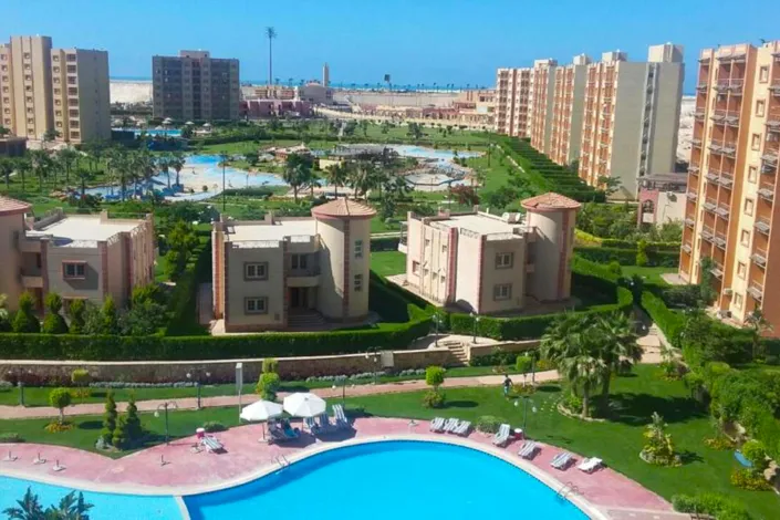 شاليه أرضى بجاردن للبيع (مرسيليا لاند) 90 م