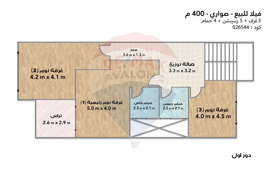 تاون هاوس للبيع 400 م (صواري - السعودية المصرية)