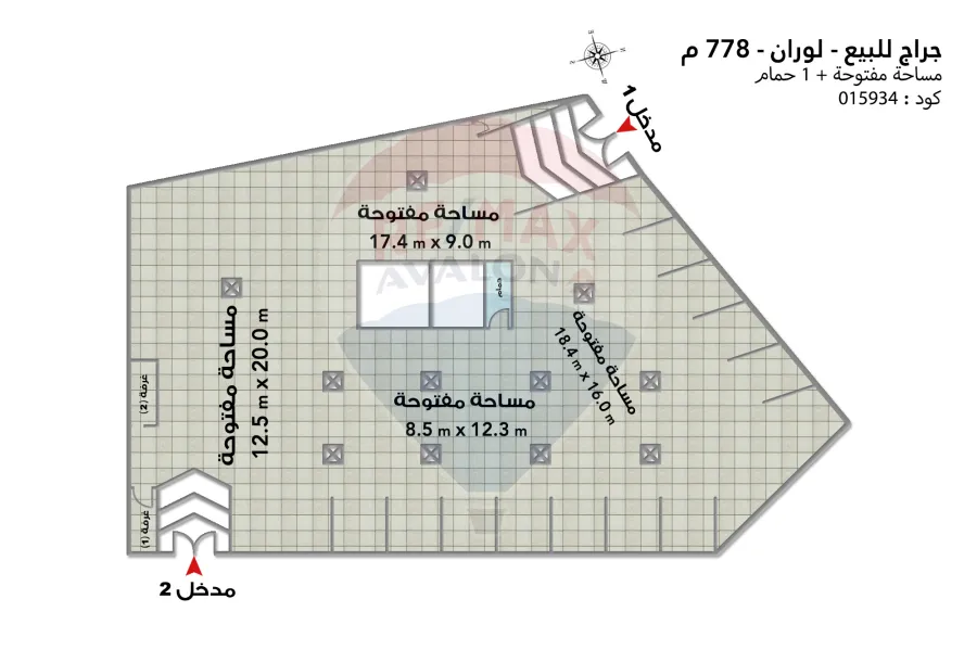 Garage for sale 778 m Louran (Mohamed Sedky st.)