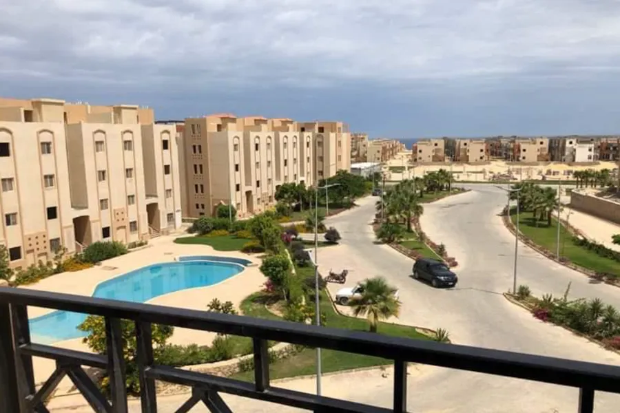 Chalet + Roof for sale (Emirates Heights) Ras Al-Hekma 100 m chalet + 100 m roof