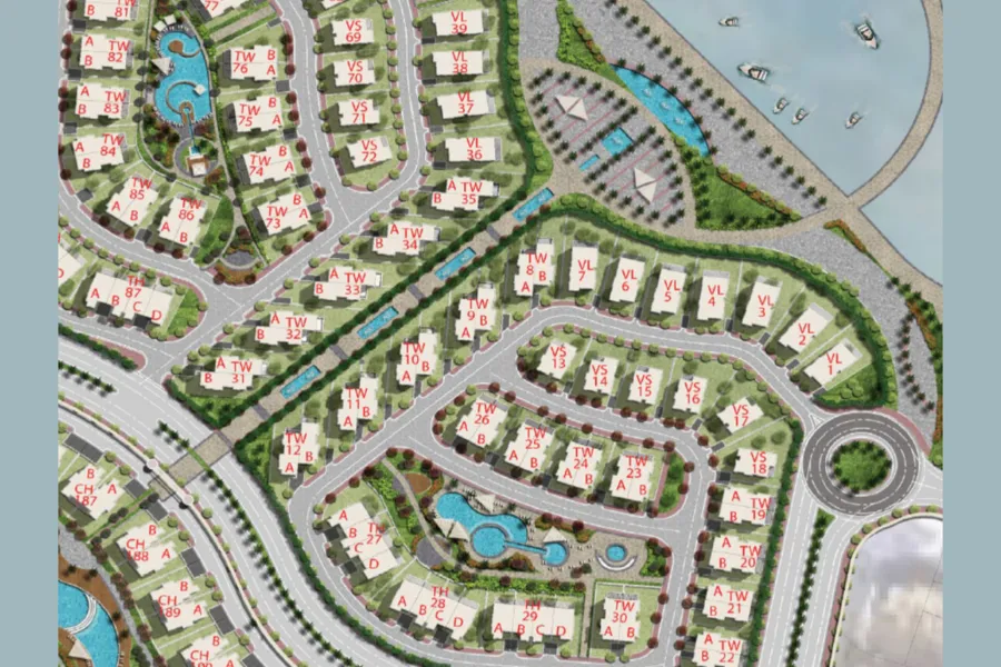 Townhouse corner for sale 275 m (Marina 8 - El Alamein)