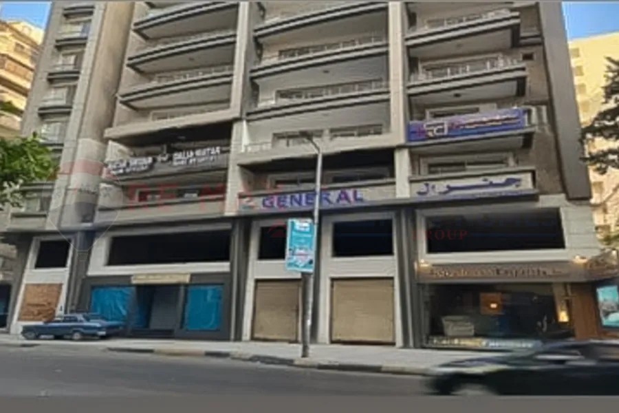 محل 106 م + ميزان 436 م للبيع لوران (ناصية ش شعراوي مع ش أبو قير)