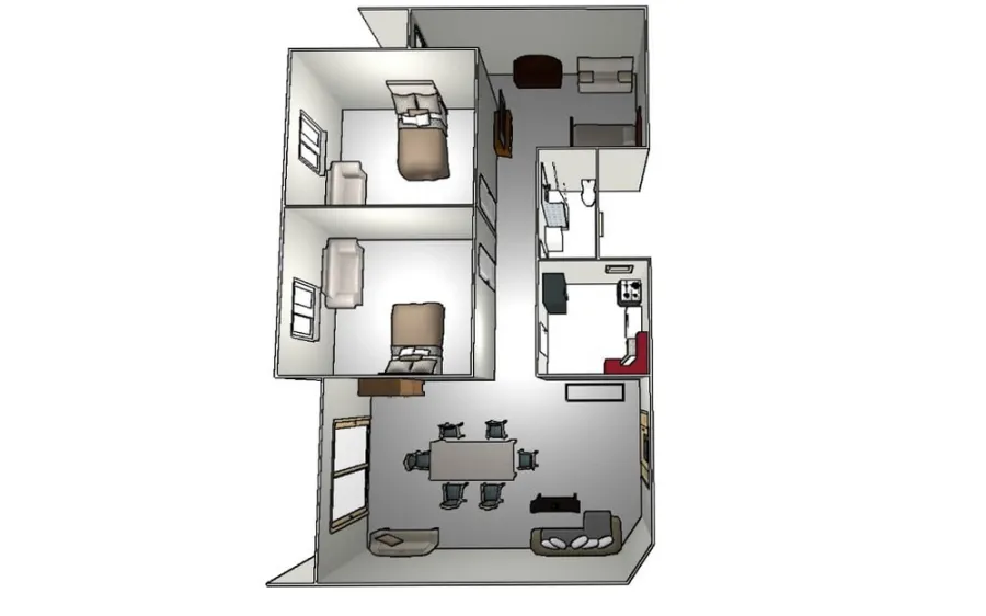 Apartment For Sale 135m Smouha (Lotus Gardens Compound - Hilton St.) Semi Finished