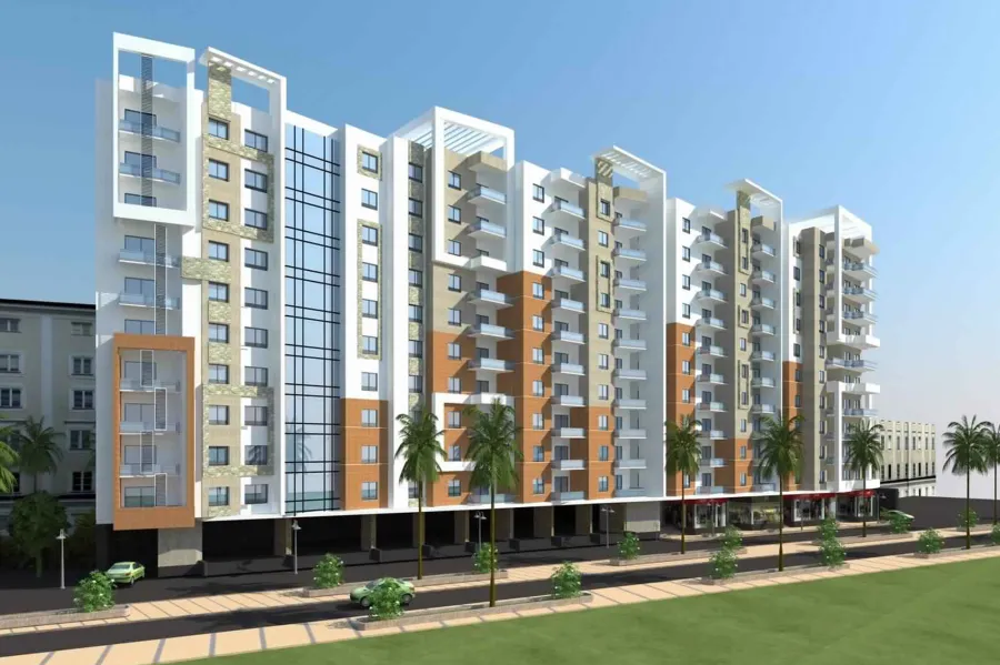 شقة للبيع 215 م سموحة ( مشروع ميروزا ريزيدنس  - ش الريادة ) - نصف تشطيب