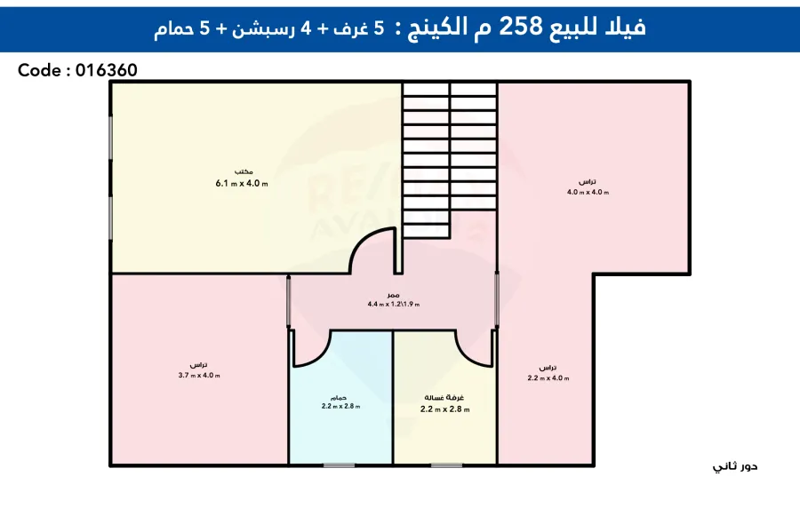 فيلا توين هاوس  للبيع  258 م  الكينج ماريوت (كمباوند جيوار )