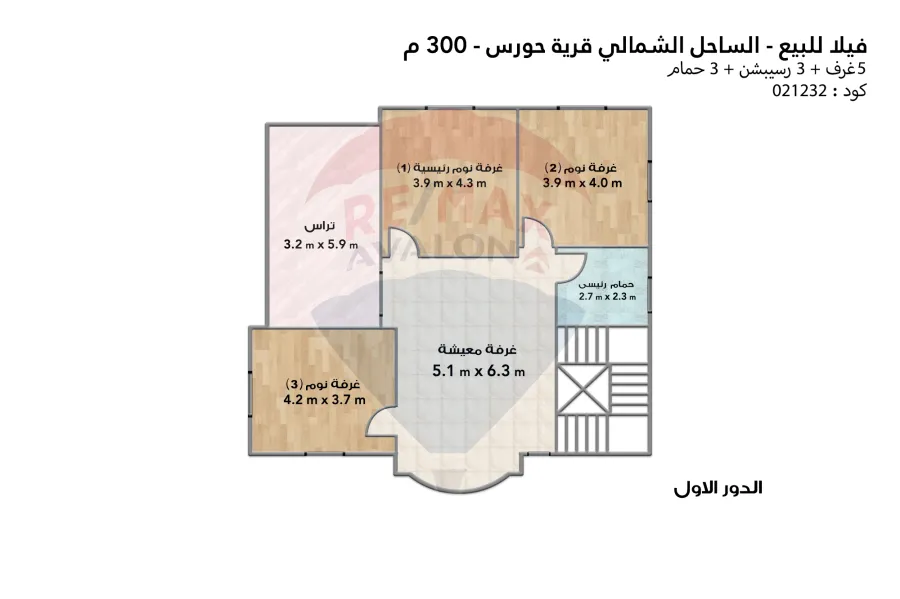 Stand Alone Villa (Horus - North Coast) 300 m - Direct sea view -