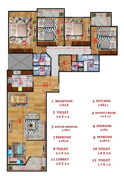 Apartment for sale 270m Loran, Ibrahim Nosseir st.