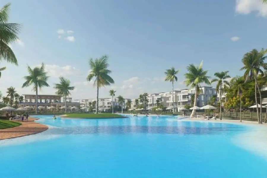 شاليه أرضي + جاردن للبيع (مارسيليا بيتش 5) رأس الحكمة 90 م شاليه + 77 م جاردن