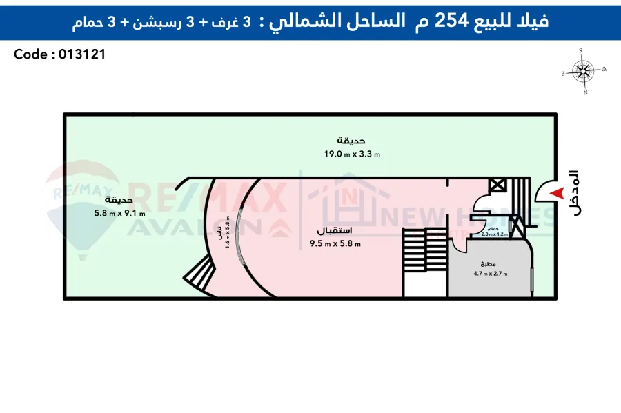 فيلا للبيع 420 م الساحل الشمالى (كومباوند سيدرا)  - صف أول على حمام السباحة