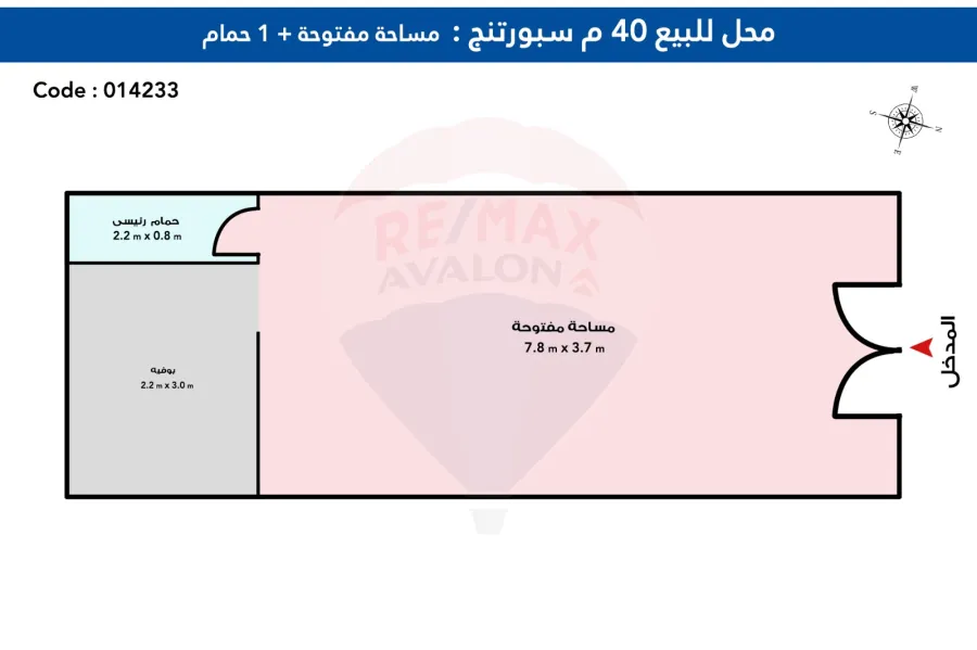 shop for sale 40 m Sporting ( Directly on the sea )