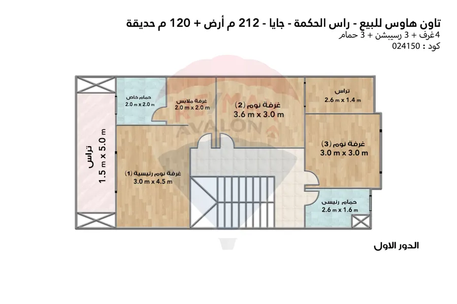 Townhouse villa for sale (Gaya - Ras El Hekma) 184 m