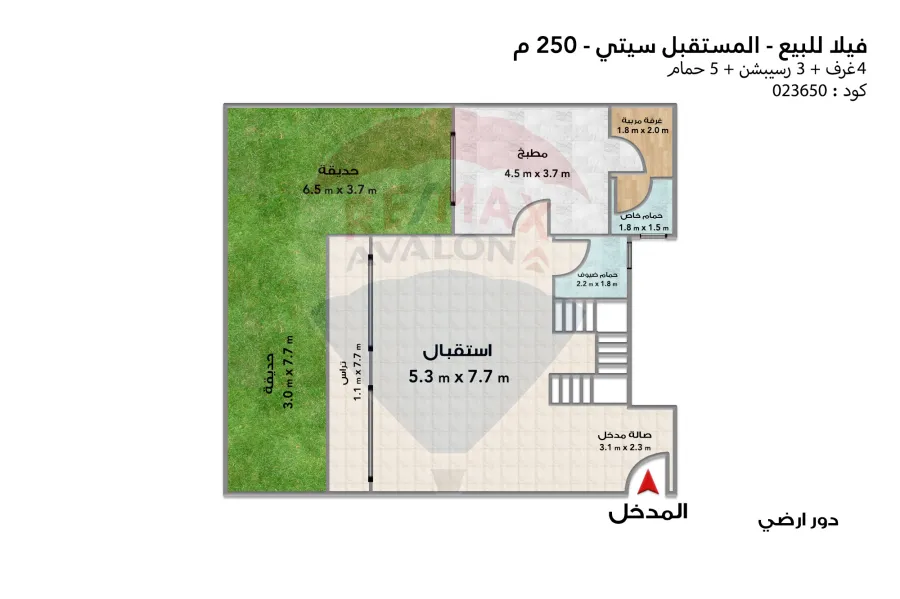 ى فيلا جراند جاردن كورنر للبيع (ماونتن فيو -مستقبل سيتى) 250 م