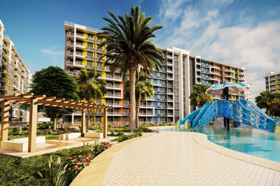 شاليه أرضي بجاردن للبيع (بورتو جولف - اطلانتس) 45 م