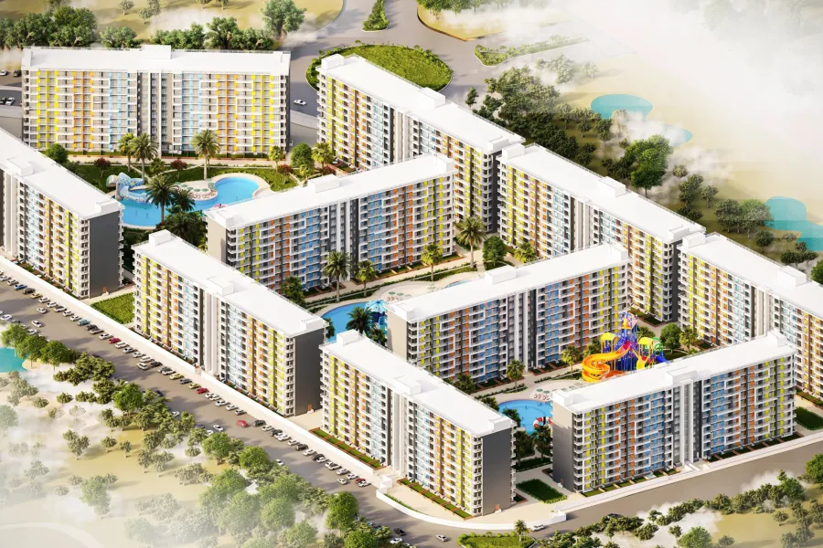 شاليه أرضي بجاردن للبيع (بورتو جولف - اطلانتس) 45 م