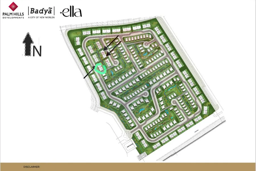 فيلا تاون هاوس 230 م للبيع 6 اكتوبر (كومبوند باديه