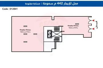 محل للايجار 442 م سموحة (ش النقل و الهندسه)