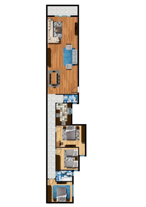 شقة للبيع 155م جناكليس (ش مرتضي) بدون تشطيب