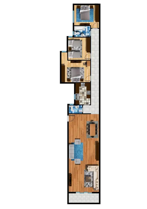 شقة للبيع 155م جناكليس (ش مرتضي) بدون تشطيب