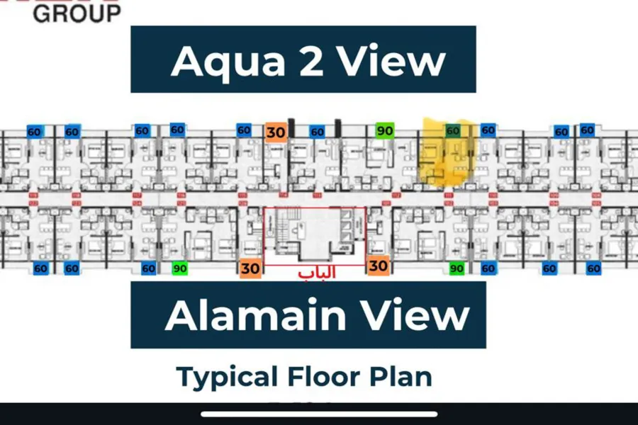 شاليه علوي للبيع (بورتو جولف) 88 م