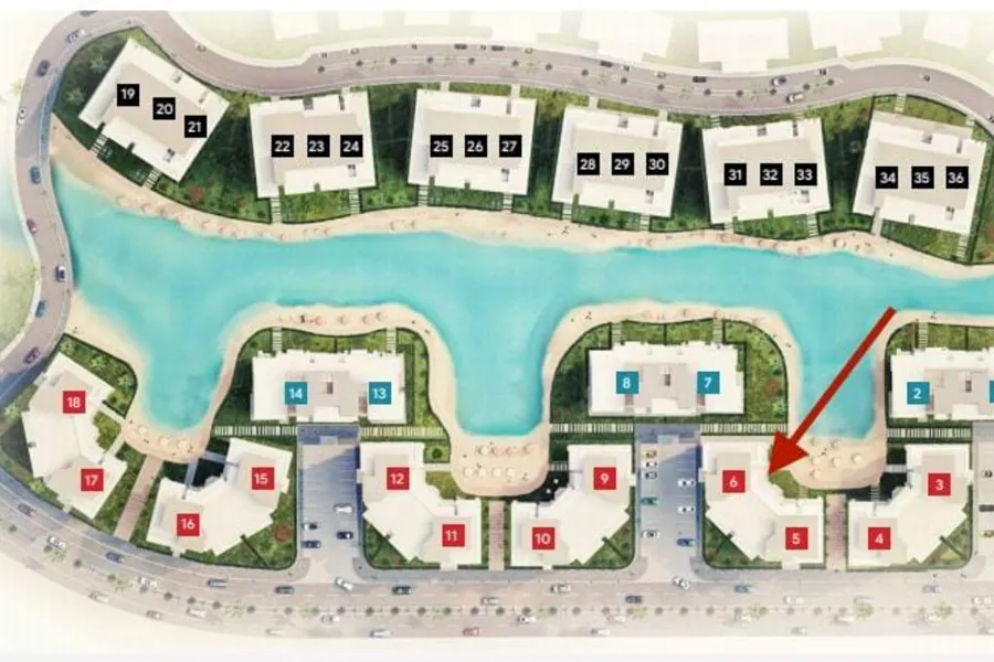 فيلا للبيع الساحل (ازها - رأس الحكمة) 381 م