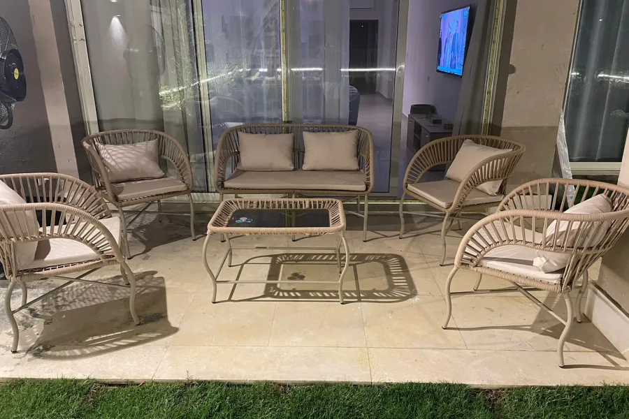 Ground floor chalet with garden for sale (Hacienda Bay - Sidi Abdel Rahman) 153 m + 218 m garden - 12,500.00 EGP (down payment + over)