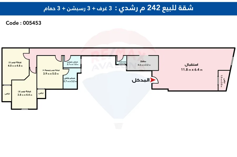 وحدات سكنية للبيع برشدي بمساحات مختلفة (شارع ابو قير)
