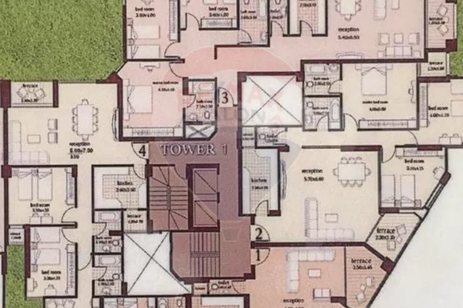 شقه للبيع 184 م سموحة (كومباوند جارا)