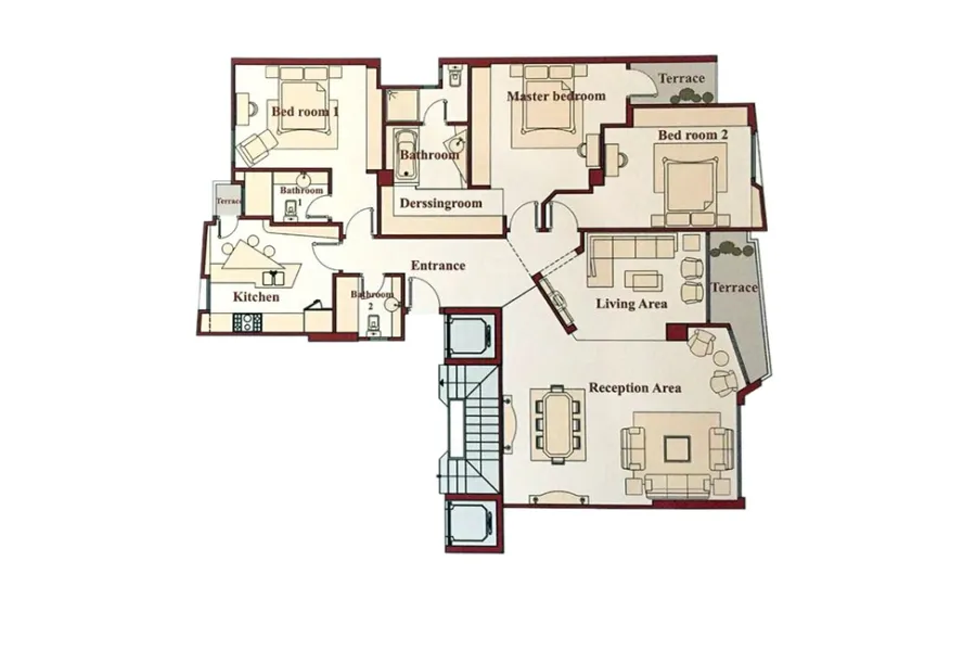 شقة للبيع 205م كفر عبده  - أول سكن