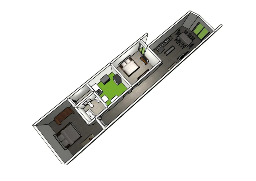 شقة للبيع 82م السيوف (ش مصطفي كامل - خطوات من كارفور و أرض المعارض) نصف تشطيب