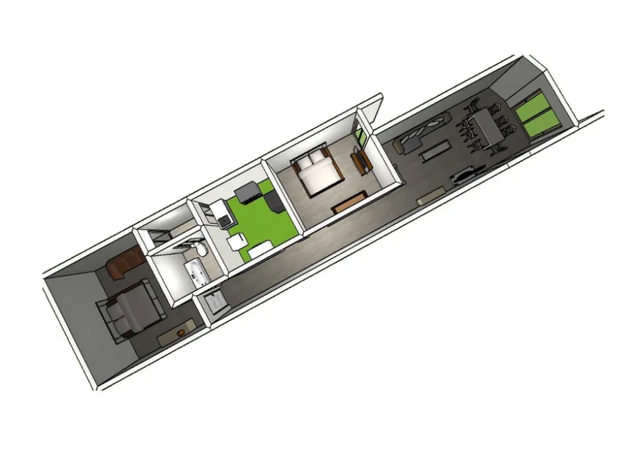 شقة للبيع 82م السيوف (ش مصطفي كامل - خطوات من كارفور و أرض المعارض) نصف تشطيب