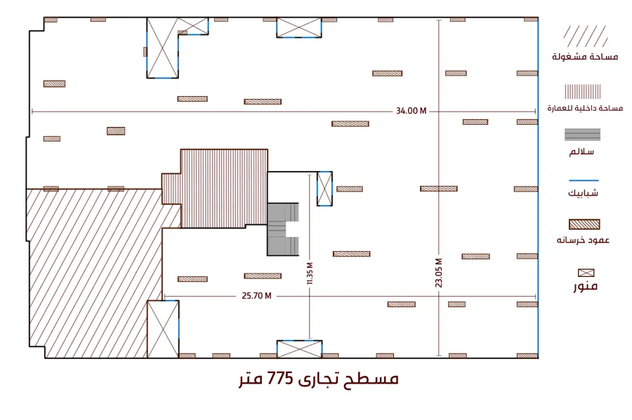 مقر تجارى و ادارى للبيع الابراهيمية ( علي الترام مباشرة )