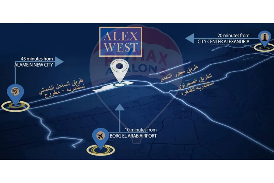 فيلا تاون هاوس للإيجار 198 م كينج مريوط (كومباوند أليكس ويست)