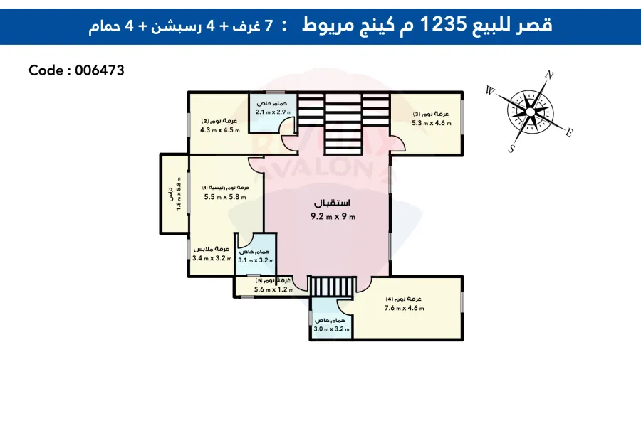 Castle for sale 1235 m King Mariout (compound El Orouba)