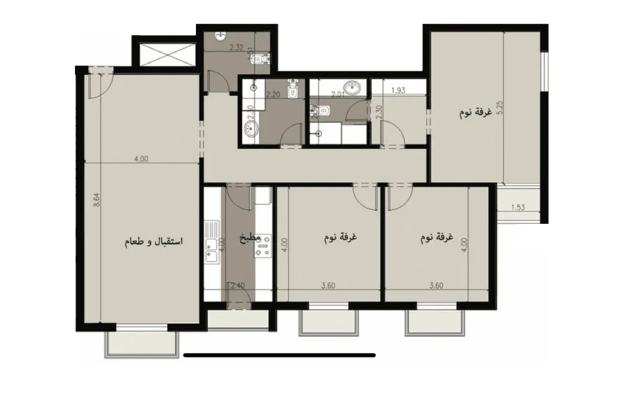 شقة للبيع 163 م كومباوند صواري (بجوار كارفور الدوان تاون)