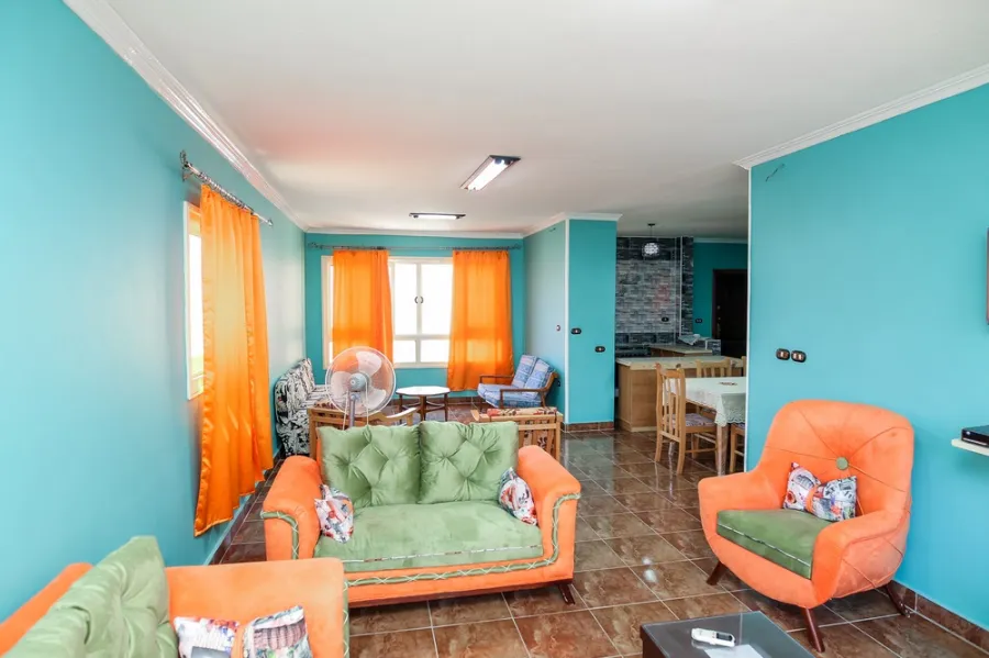 Furnished Apartment For Rent 120m El-Mamoura Beach (El-Nasr St. - Block 8)