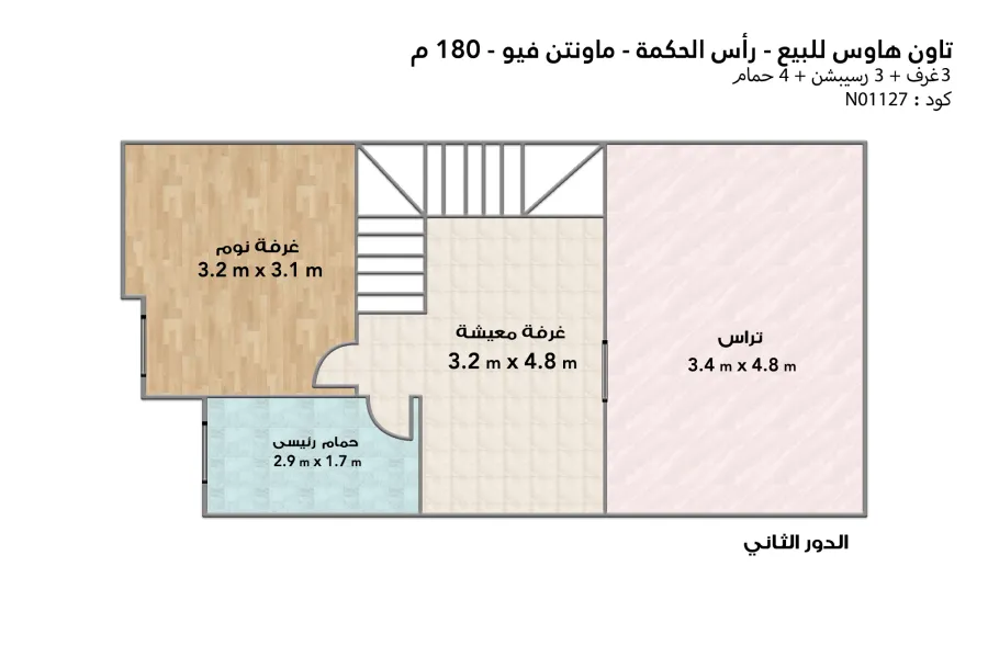 Town house for sale (Mountain view Lvls - Ras Elhekma) 180 m