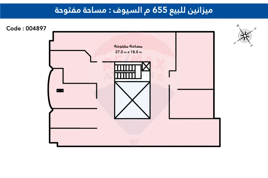 ميزانين للبيع 655 م السيوف (طريق مصطفي كامل - سيدي بشر الجديدة )