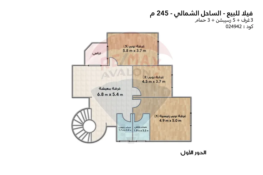 فيلا للبيع  ( دعاء السماء ) 244 م مباني