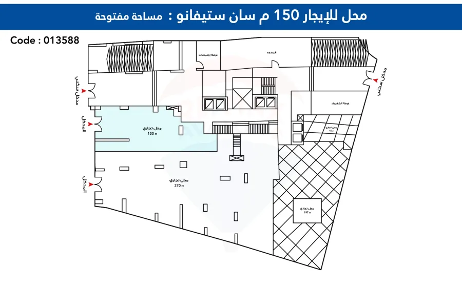 shop for rent 150 m San Stefano (directly on the tram)