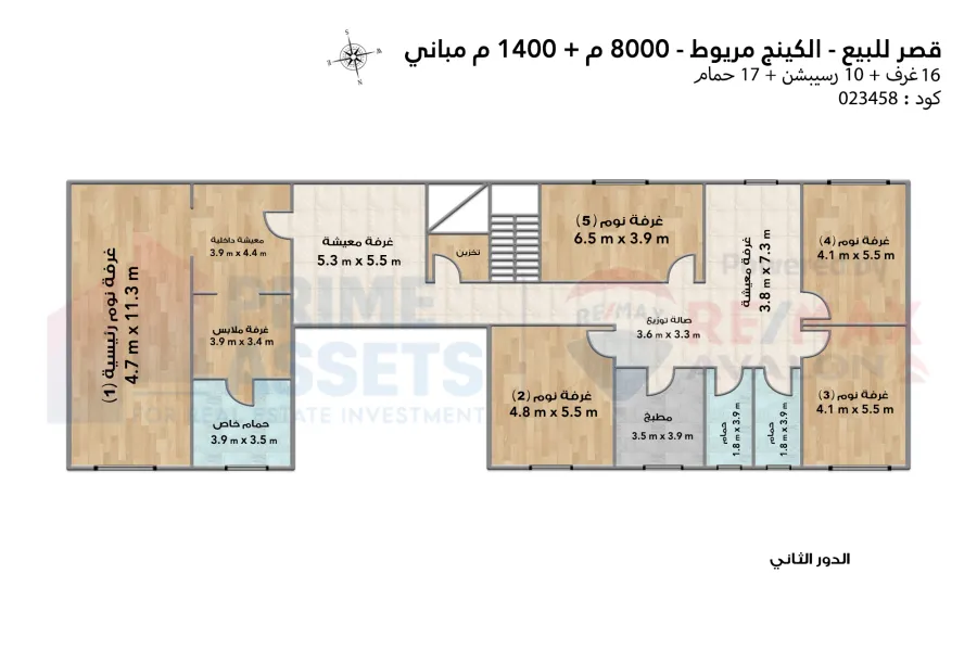 قصر للبيع 8,000 م كينج مريوط (ش قرطبة)