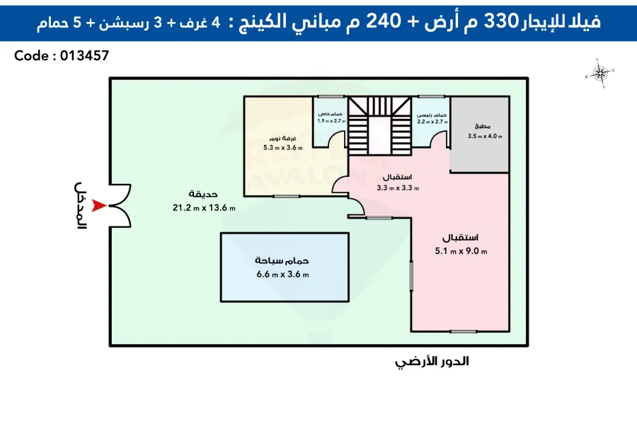 فيلا للايجار المفروش 330 م كينج مريوط (منطقة البنوك)