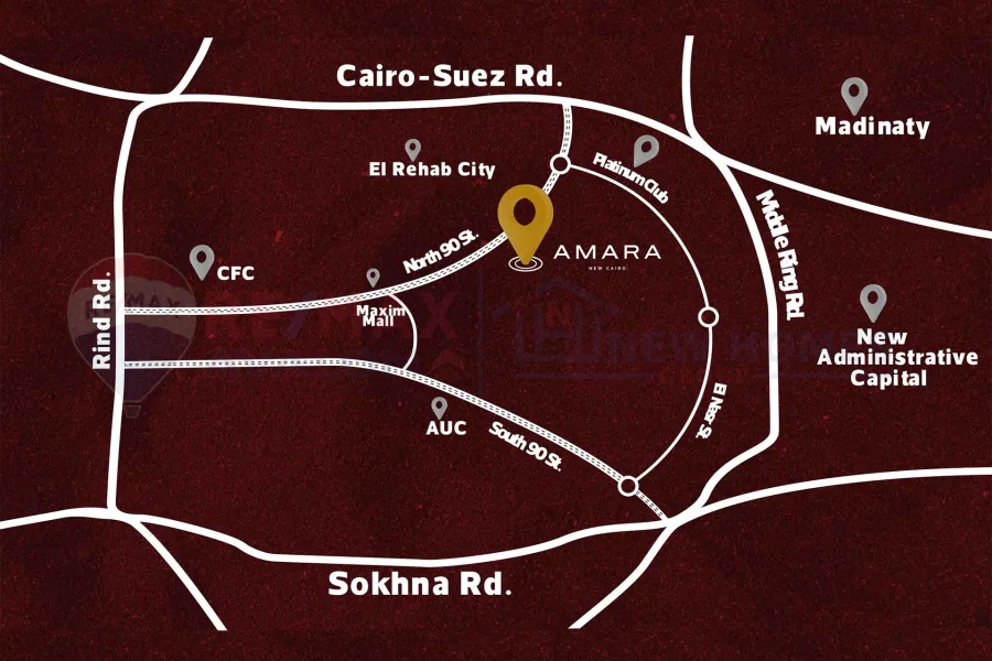 Apartment for sale 188 m Fifth Settlement (North 90th Street directly - Amara Residence)