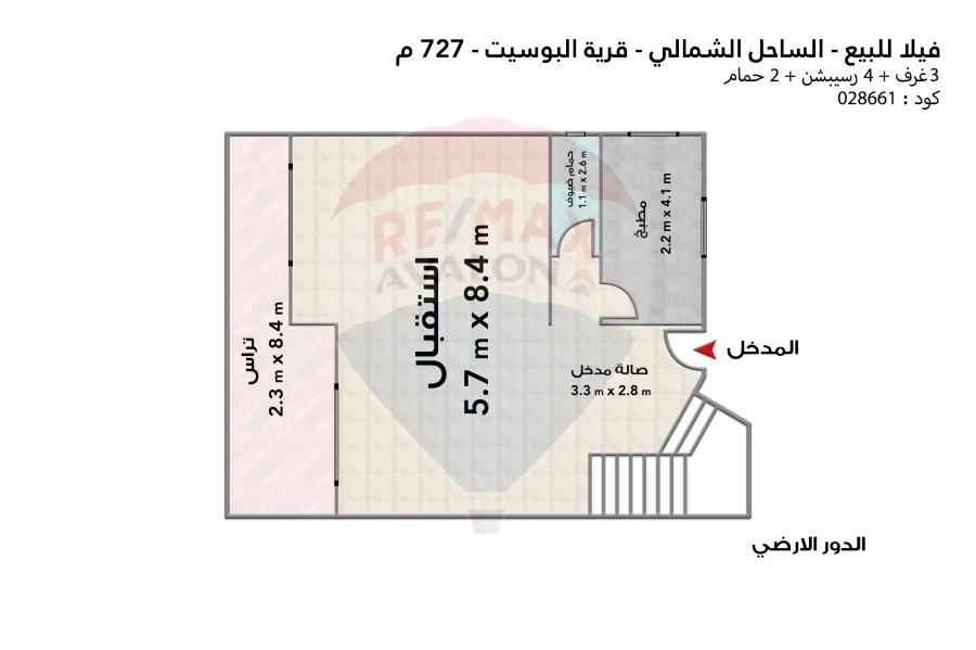 فيلا ستاند الون للبيع (البوسيت) 727 م