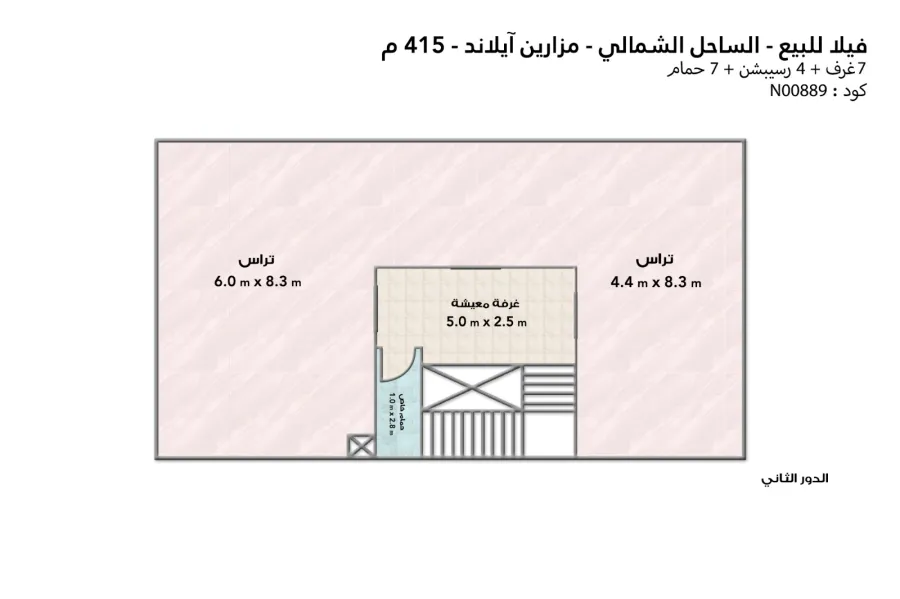 فيلا ستاند الون للبيع (مزارين ايلاند - العلمين الجديدة) 423 م