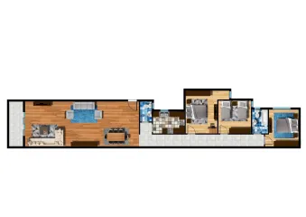 شقة للبيع 155م جناكليس (ش مرتضي) بدون تشطيب