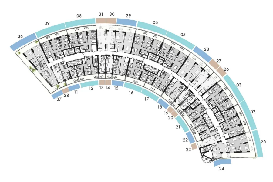 Luxury apartment for sale (The Gate 6 - El Alamein) 154 m