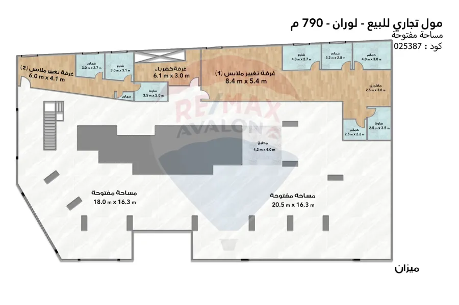 مول للبيع 790 م  لوران (تقاطع شارع الإقبال مع الترام)