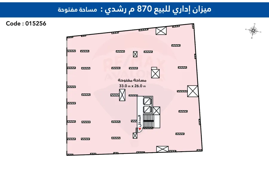 ميزان تجاري 870 م للبيع - رشدي (ش احمد شوقي - على الترام مباشرة)