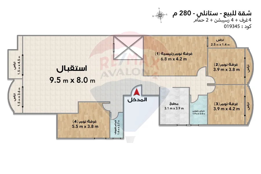 شقة للبيع 280 م ستانلي (خطوات من البحر)